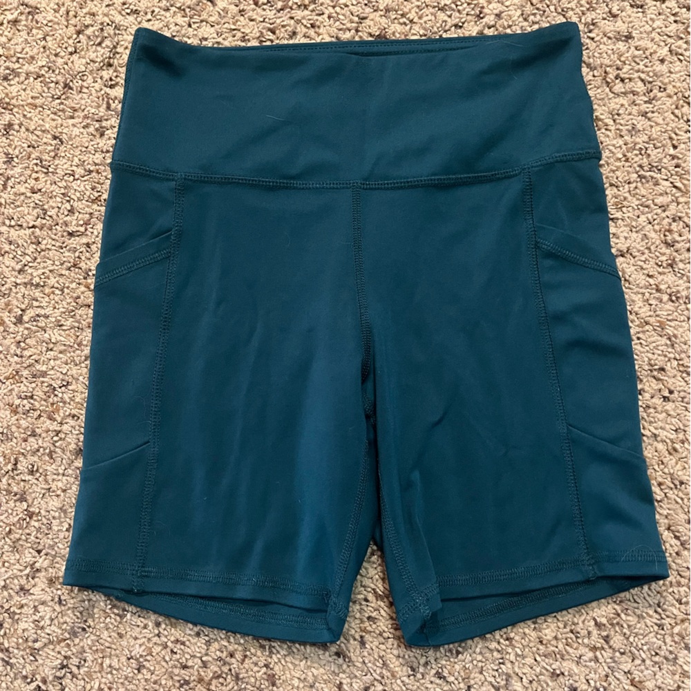 Women's Teal High-Waisted Shorts